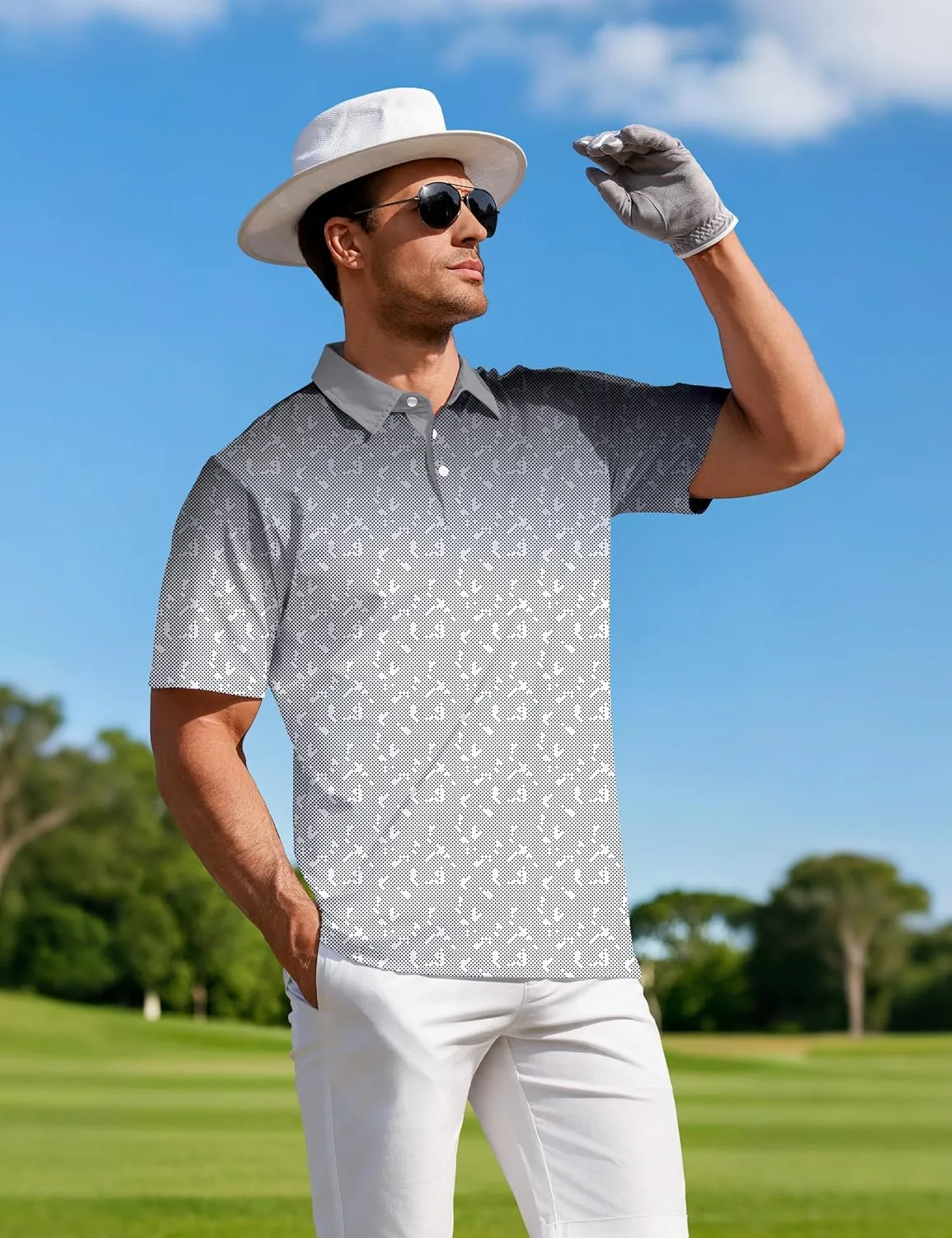 APTRO Mens Polo Shirt Short Sleeve Performance Golf Shirts Moisture Wicking Dry Fit Casual Quick-Dry T-Shirt
