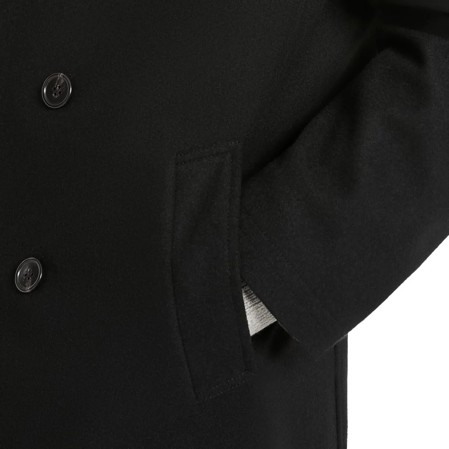 Ben Sherman Men's Brenton Double Breasted Wool Overcoat