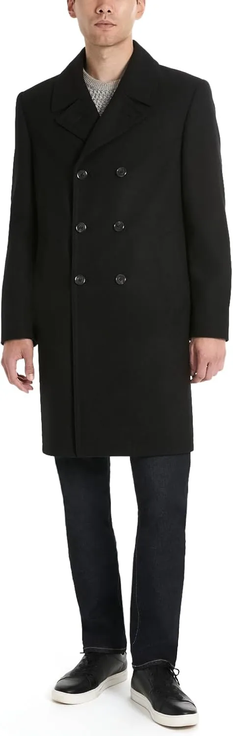 Ben Sherman Men's Brenton Double Breasted Wool Overcoat