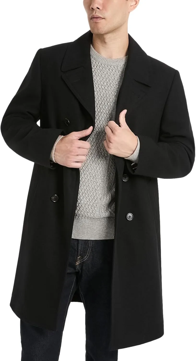 Ben Sherman Men's Brenton Double Breasted Wool Overcoat