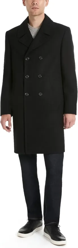 Ben Sherman Men's Brenton Double Breasted Wool Overcoat