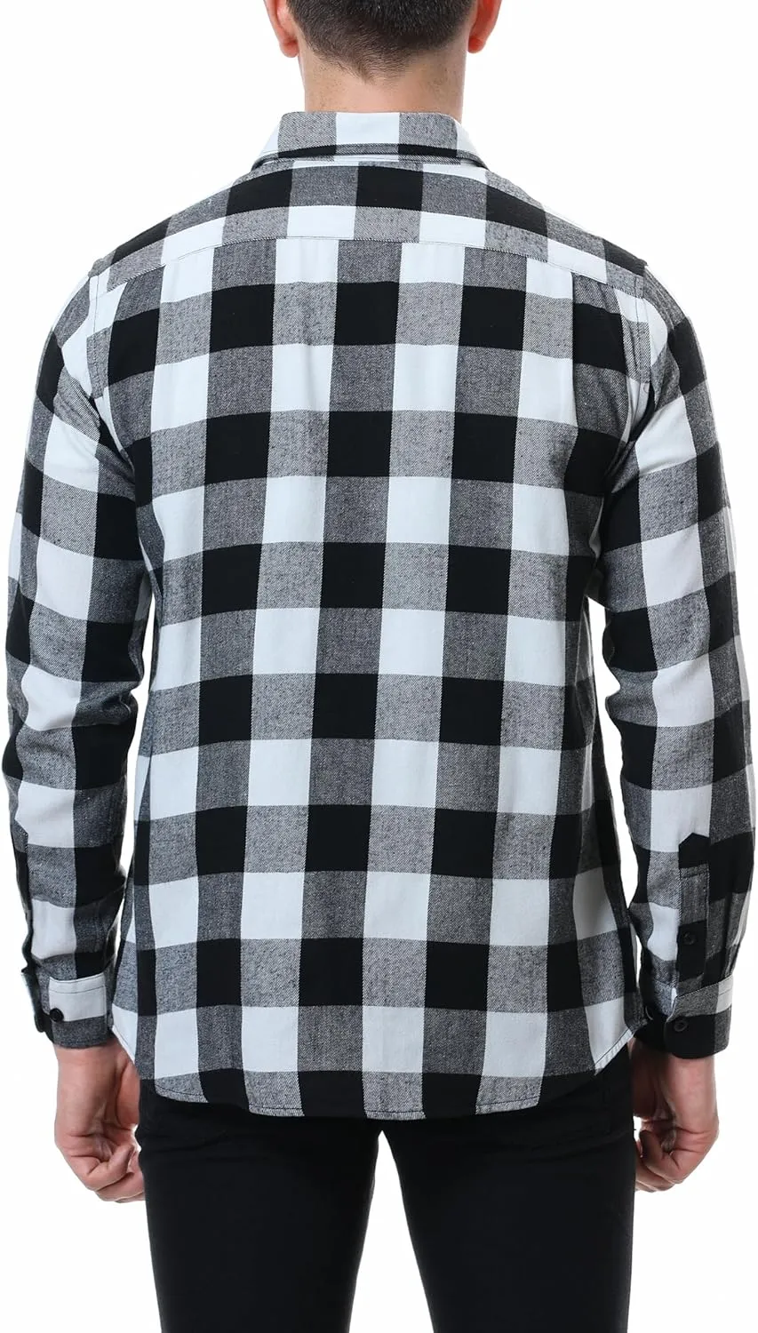 Flannel Shirt for Men Button Down Regular Fit Mens Flannel Shirt Long Sleeve Casual Plaid Flannel Shirt
