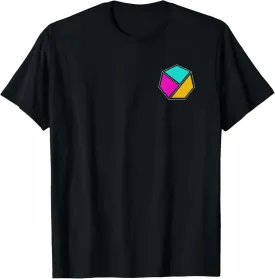 Geometric Pocket T-Shirt - Minimalist Left Side Graphic T-Shirt