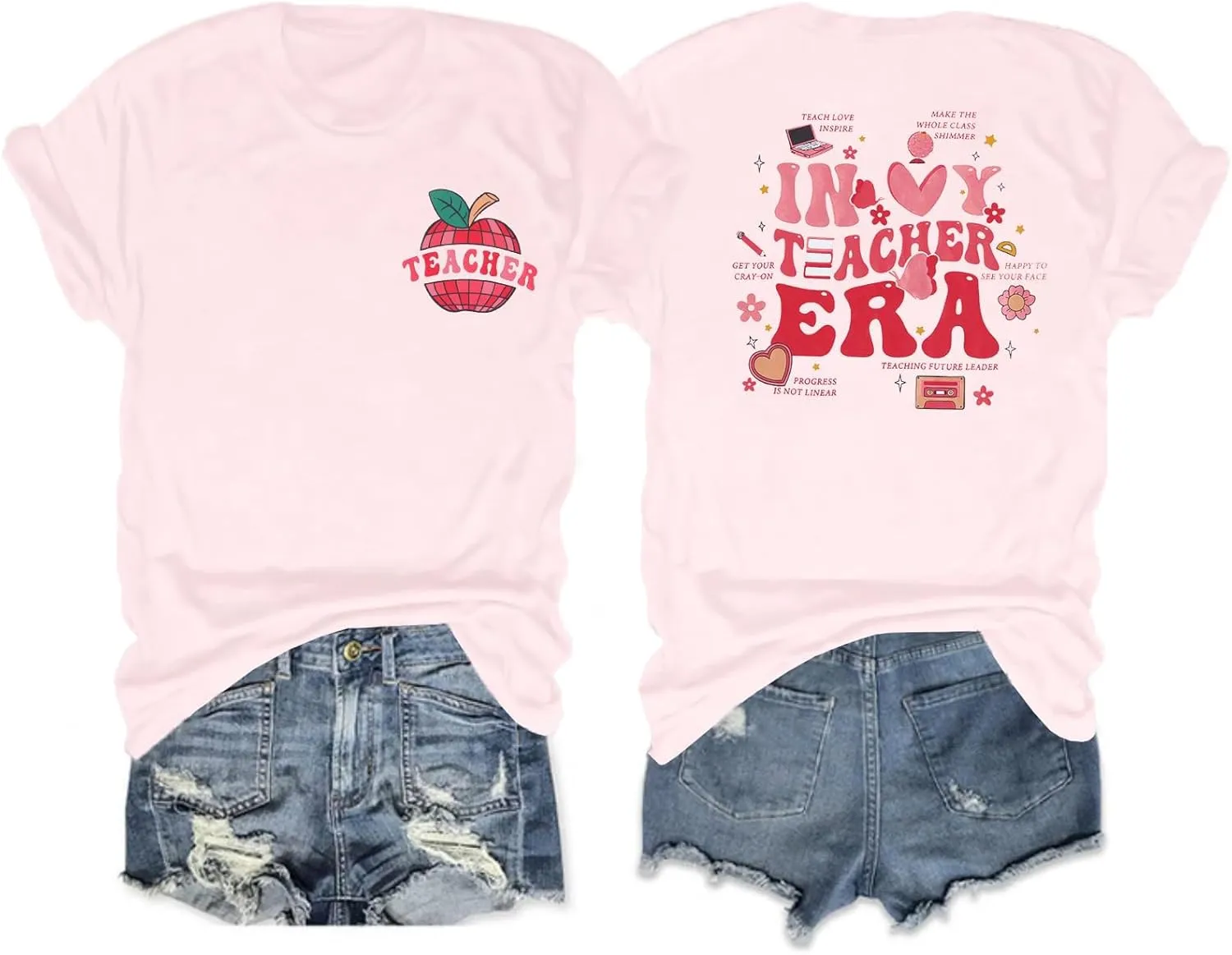 in My Teacher Era Shirt Women Teacher Shirts Teaching Tees Tops Teacher Appreciation Tee Shirt