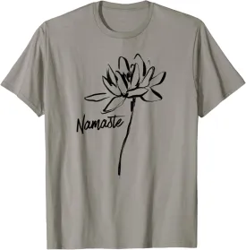 Lotus Flower Namaste Heavily Meditated Yoga Spiritual Yoga T-Shirt