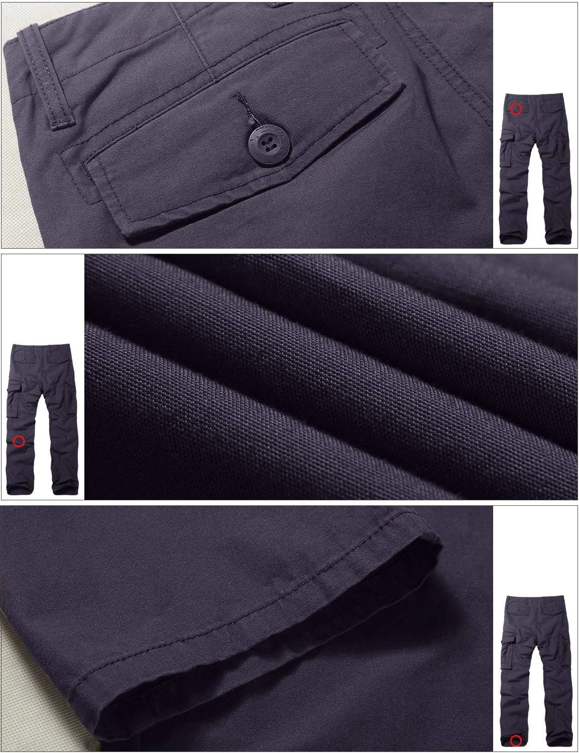 Match Men's Casual Wild Cargo Pants Outdoors Work Wear #6531