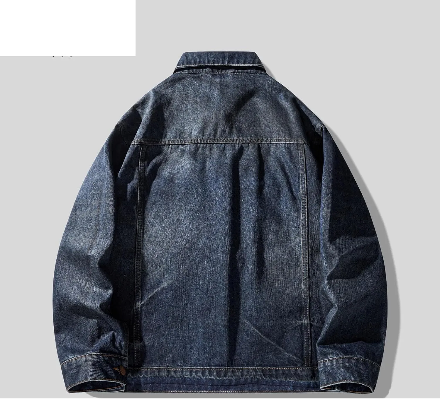 Men's Denim Jacket Classic Lapel American Spring Coat for Men Workwear