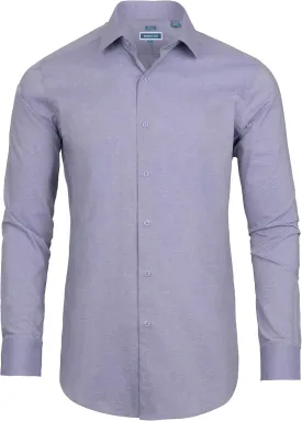 Men's Dress Shirt Long Sleeve Stretch Wrinkle-Resistant Formal Shirt Business Casual Heather Button Down Shirts