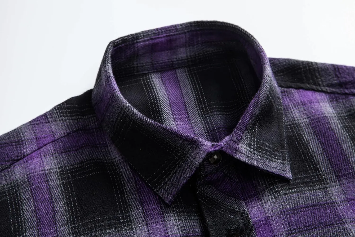 Mens Flannel Plaid Shirts Regual Fit Casual Long Sleeve Button Down Fleece Shirts