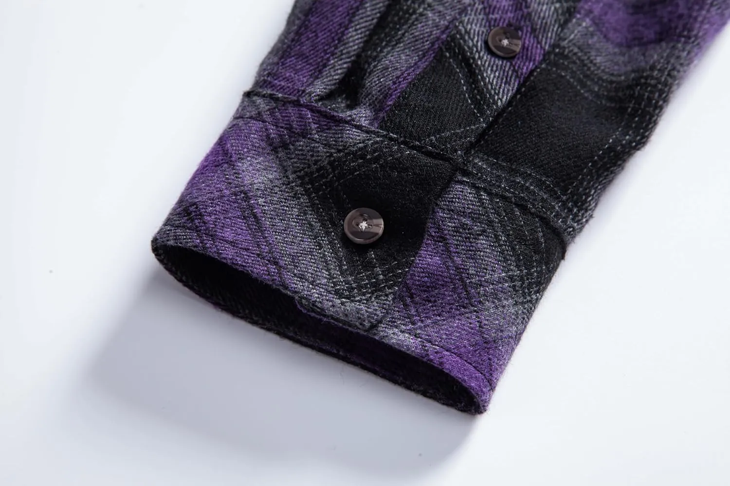 Mens Flannel Plaid Shirts Regual Fit Casual Long Sleeve Button Down Fleece Shirts