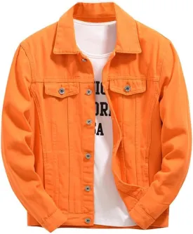 Men's Jean Fancy Color Denim Jacket