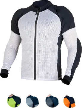 WICKED STOCK Mesh Armored Motorcycle Shirt - CE Level 2 Unisex Motorcycle Protective Shirt for Summer with Removable Padding